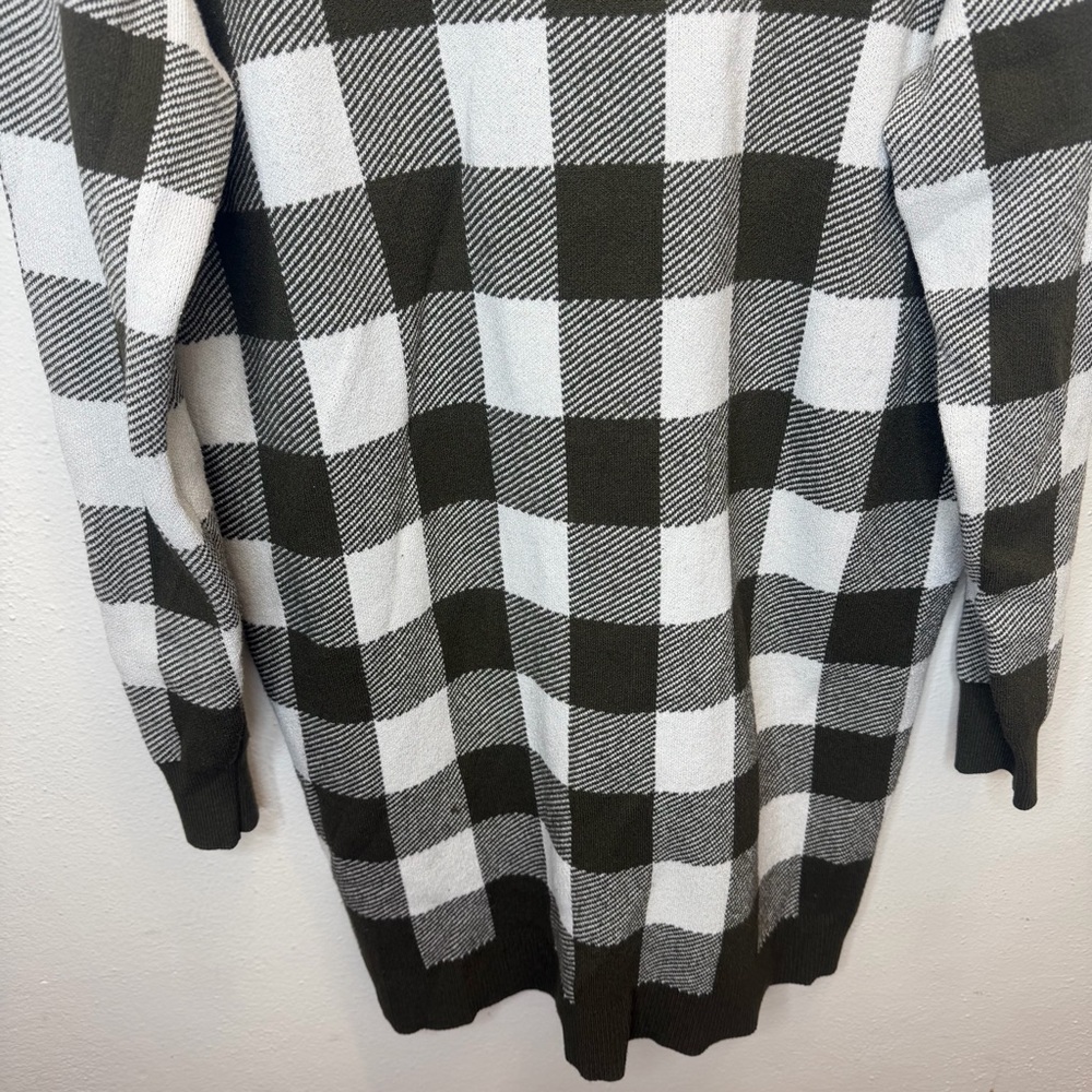 Anthropologie Sita Murt Brown & White Checkered Cardigan Size Large - Picture 9 of 11